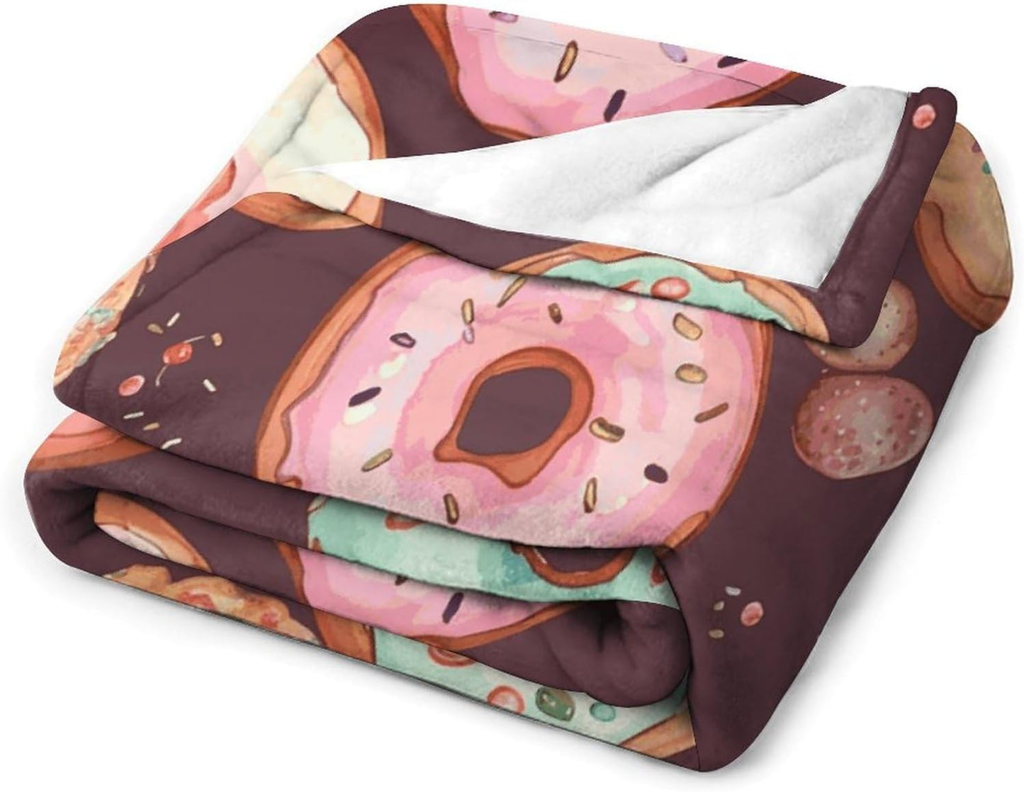 Pretty Donuts Blanket Super Soft Lightweight Throw Blanket Cute Cozy Warm Bed Blanket Decorative Fuzzy Blanket All-Season Home Decor Gift for Sofa Couch Living Room 40"*50" （100 * 130cm）