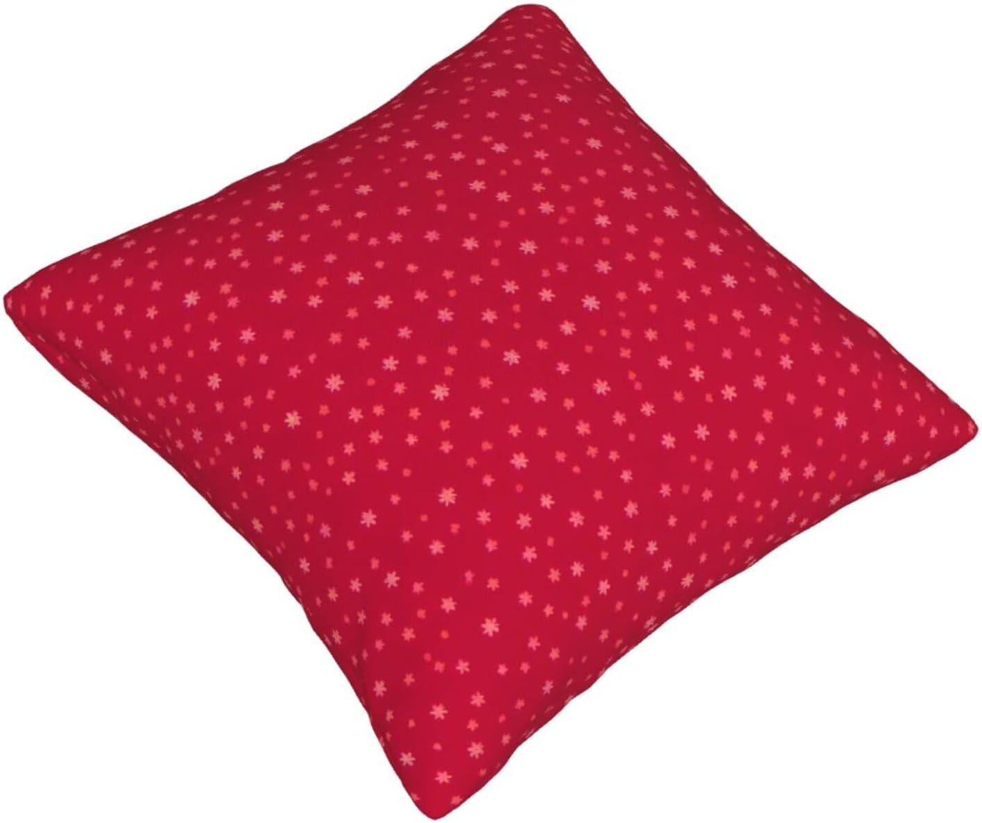 All-Season Square Pillow Covers 18"X18", Xmas Snowflake, Decorative Throw Pillow Covers for Sofa Bed Couch, Hidden Zipper Cushion Cover, Square Lumbar & Accent Pillowcases for Home Decor