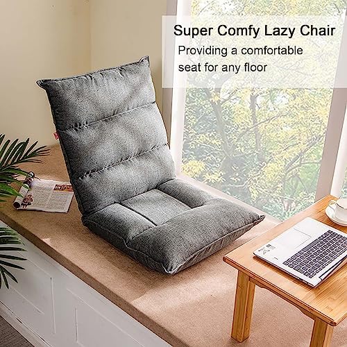 Floor Chair,Gaming Chairs with Back Support,Adjustable 14-Position,Floor Cushioned Seat Ergonomic Chair,Living Room Recliner,Lazy Sofa Lounge for Reading Meditating Watchin