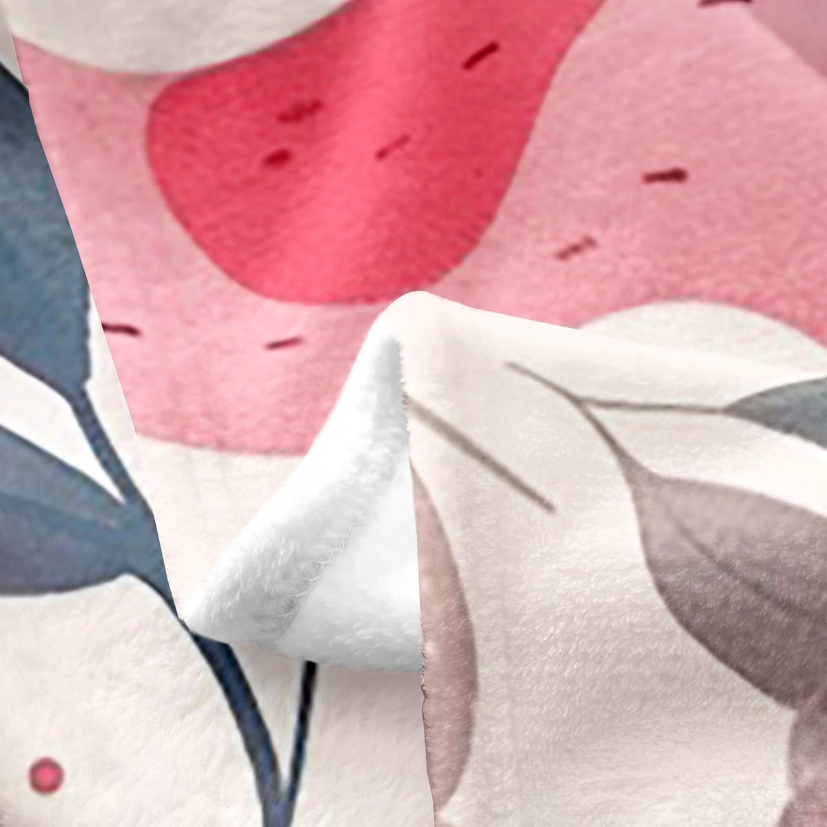 Pink Snake Throw Blanket Watercolor Pink Gray Flowers Decor Bed Blanket for Kids Teens Adults Cute Cartoon Wild Snake Animal Decor Flannel Blanket for Bedroom Throw 50x60