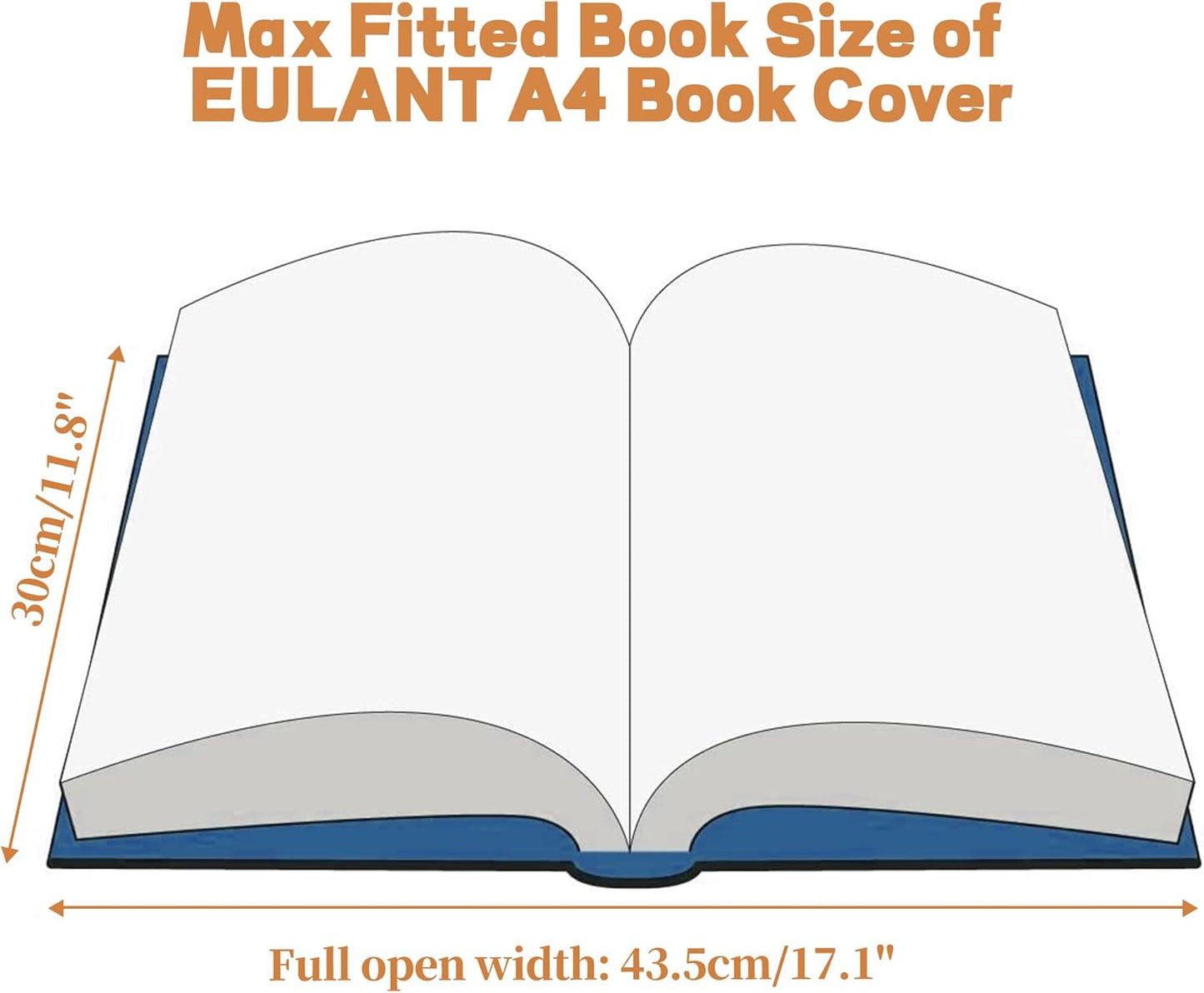 EULANT 10 Pieces Book Covers Plastic Clear with Adjustable Self-Adhesive Closure,Clear Slip On Jacket Cover,16K Size for Books at 21 * 30cm