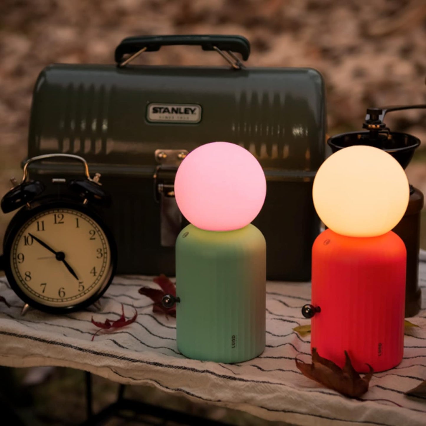 Skittle Table Lamp with Charging Pad - Bedside Nightstand Home Decor for Office, Bedroom, Living Room Orb 3" W x 7" H (Mint Green)
