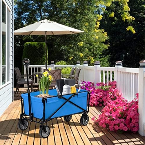 Portable Camping Cart,Outdoor Coapsible Utility Wagon Heavy Garden Portable Hand Cart for Outdoor Beach Garden ping Camping Picnic