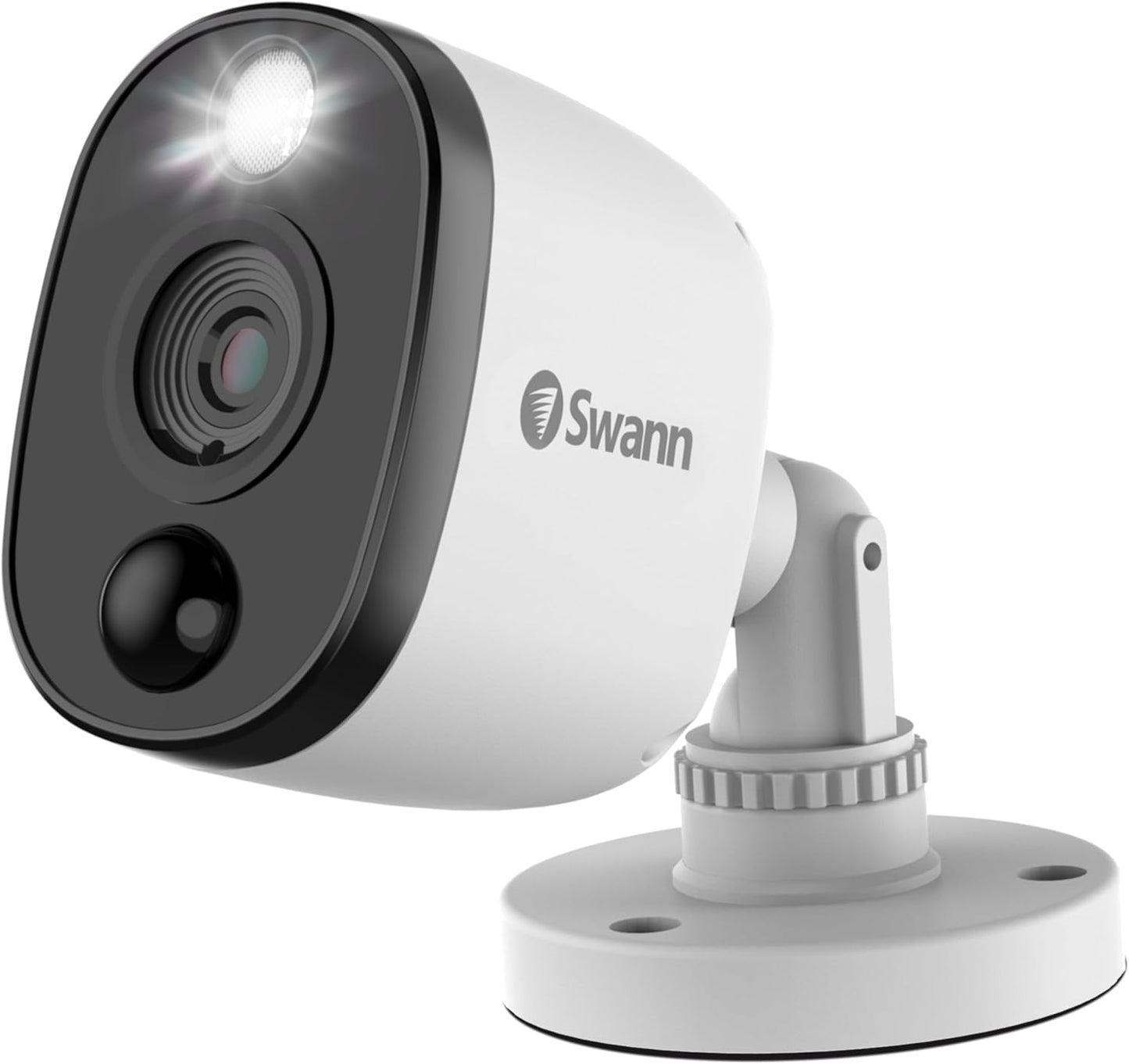 Swann Add-On DVR Bullet Security Camera System with Sensor Spotlight, 1080p Full HD Video, Indoor or Outdoor Design, Dusk to Dawn Color Night Vision Plus True Detect™ Heat and Motion Detection