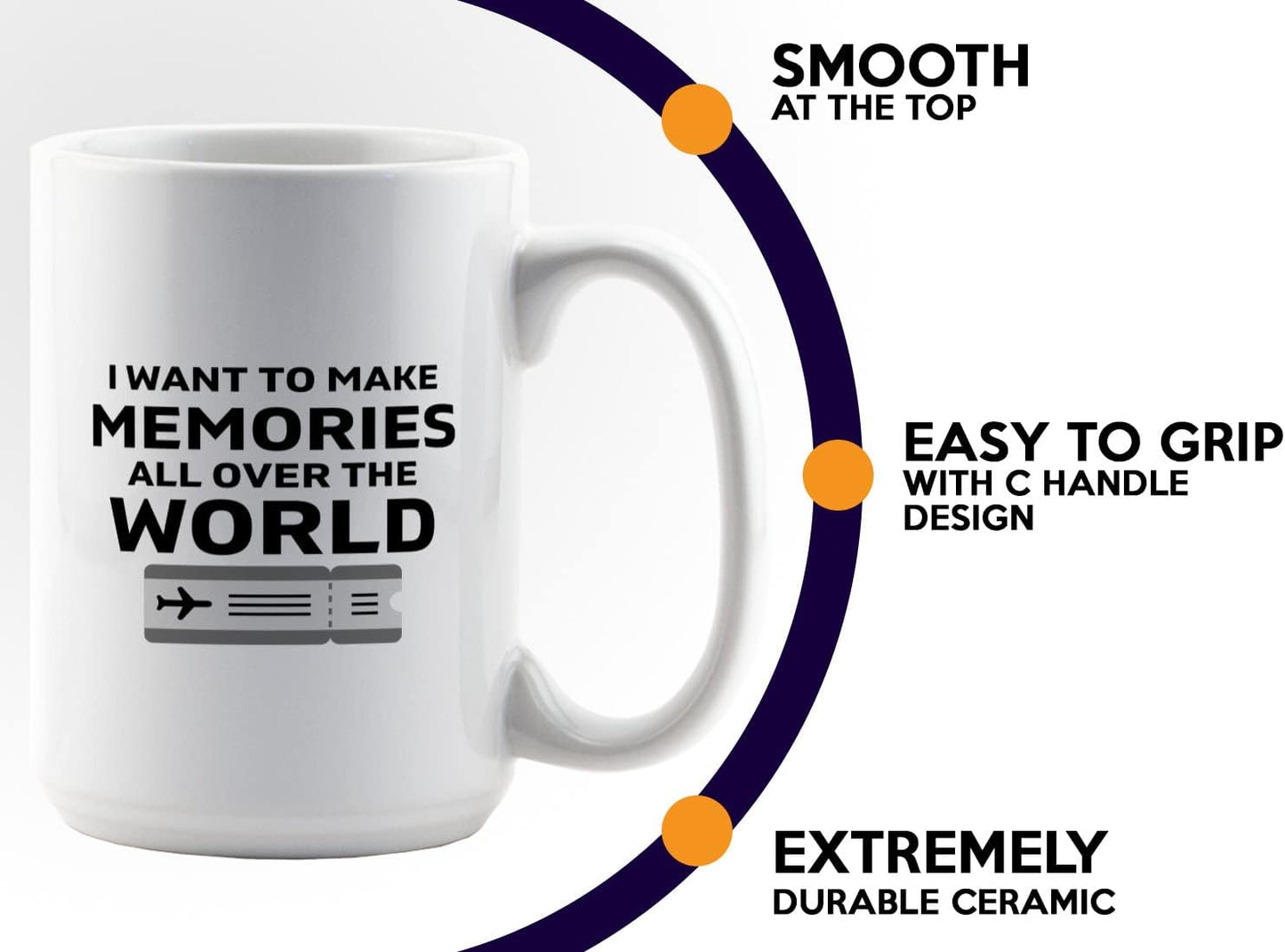 Journalist Coffee Mug 15oz White -All Over the World - Reading Lover Book Club Gift Author Appreciation Writer Journalism Novelist Scriptwriter
