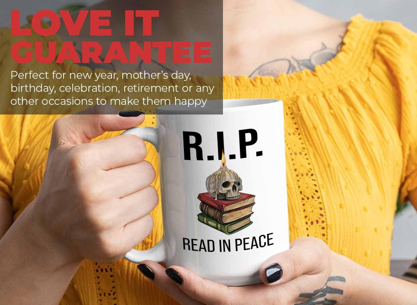 Bubble Hugs Book lovers Coffee Mug 15oz White - Read in Peace - Author Writer Library Library Editor Introvert Book Lovers Cat Lover Chill Relax Bookworm Reading