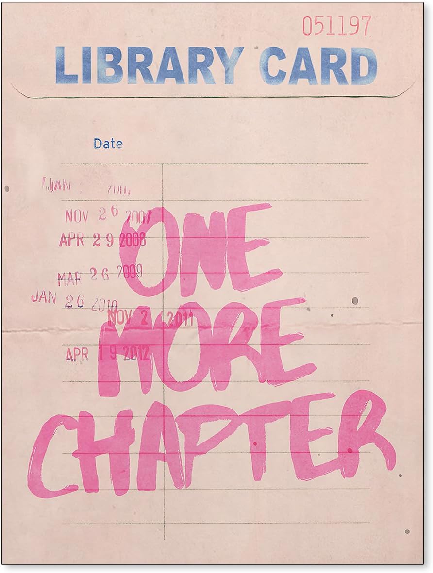 XMOPNITIN Pink Vintage Library Wall Art One More Chapter Book Poster Trendy Bookish Quote Canvas Prints for Reading Nook Wall Decor 12X16 inch Unframed