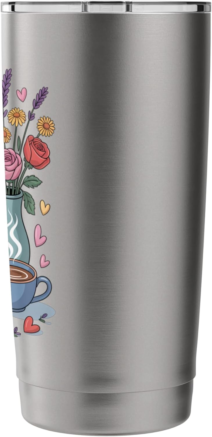 Books and Coffee for Readers & Caffeine Lovers Stainless Steel Insulated Tumbler