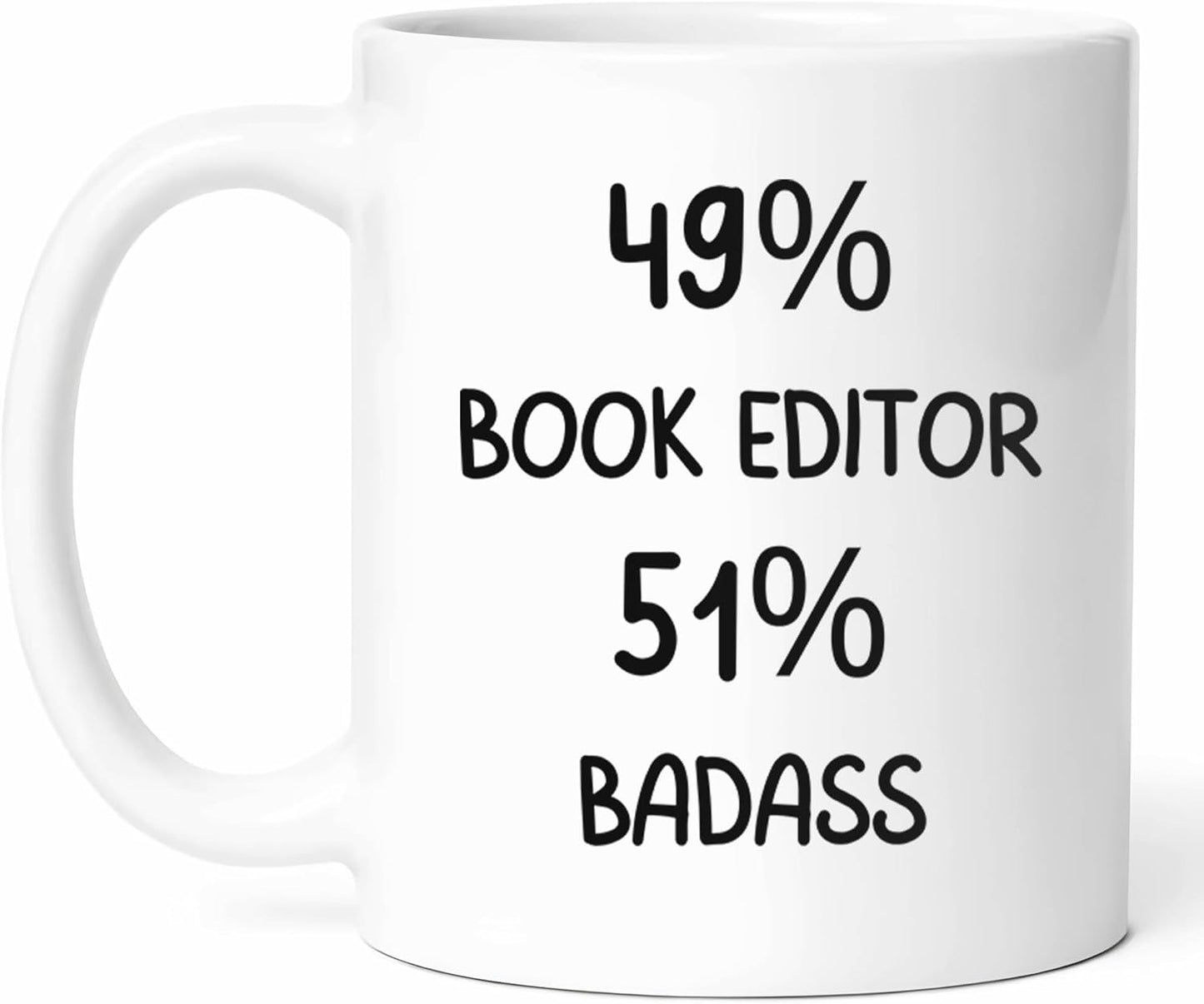 Badass Book Editor Mug - Literary Coffee Cup - Publishing Expert Funny Gift From Colleagues - Manuscript Reviewer Tea Mugs - Proofreading Cups - 11 Oz Ceramic Gifts For Authors, Birthday, Him, Her