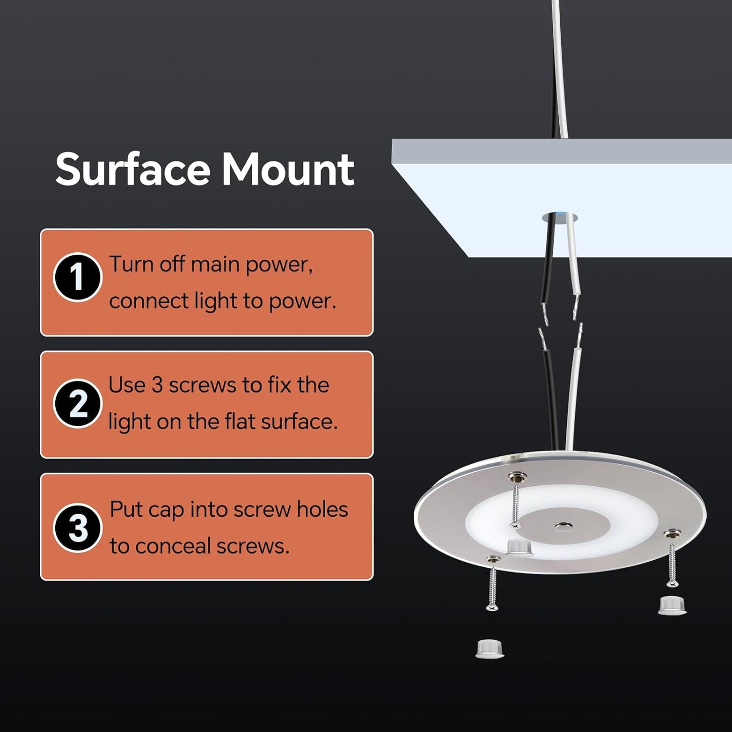 7.3 Inch 12 Volt LED Ceiling Dome Light, 720LM Dimmable Interior Light for RV Boat Camper Van Caravan Truck Motorhome Interior Lighting, Blue Light & Touch Switch(Cool White)