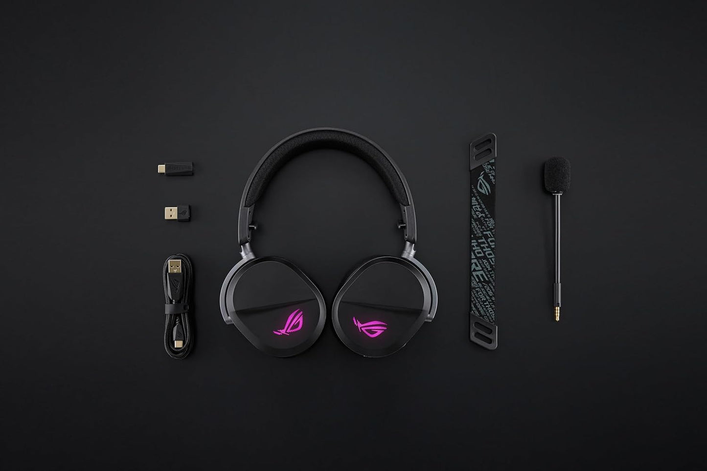 ASUS ROG Pelta Wireless Gaming Headset with Detachable Mic – Tri-Mode (BT, 2.4GHz, USB-C) 50mm Titanium-Plated Drivers, 70Hr Battery, Ergonomic, Lightweight, for PC, PS5, PS4, Switch, Mobile - Black