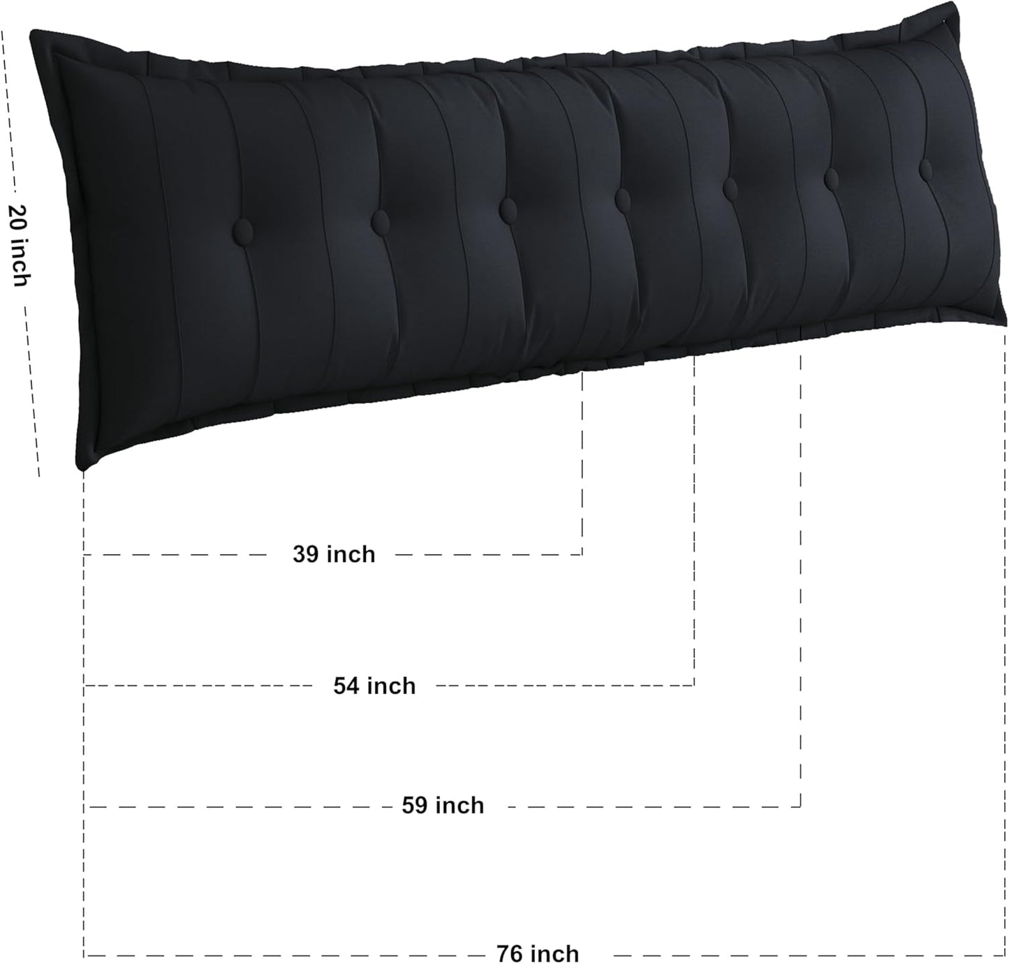 Daneey Large Headboard Pillow Queen Soft Daybed Pillows Bolster for Bed Back Pillow for Sitting in Bed Long Pillow for Bed Reading Pillow Adult Couch Sofa Backrest, Removable Cover