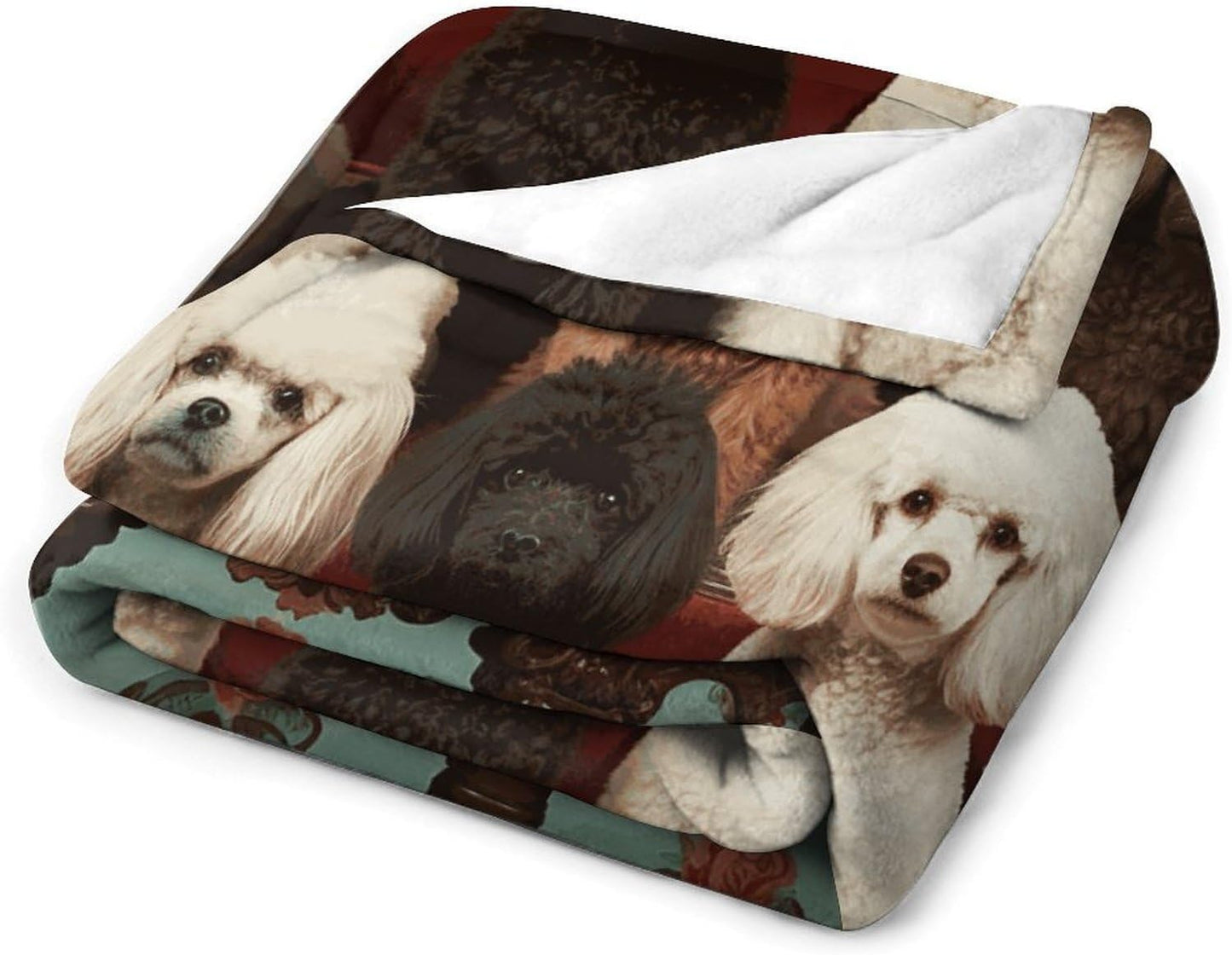Poodles Dogs Blanket Super Soft Lightweight Throw Blanket Cute Cozy Warm Bed Blanket Decorative Fuzzy Blanket All-Season Home Decor Gift for Sofa Couch Living Room 40"*50" （100 * 130cm）