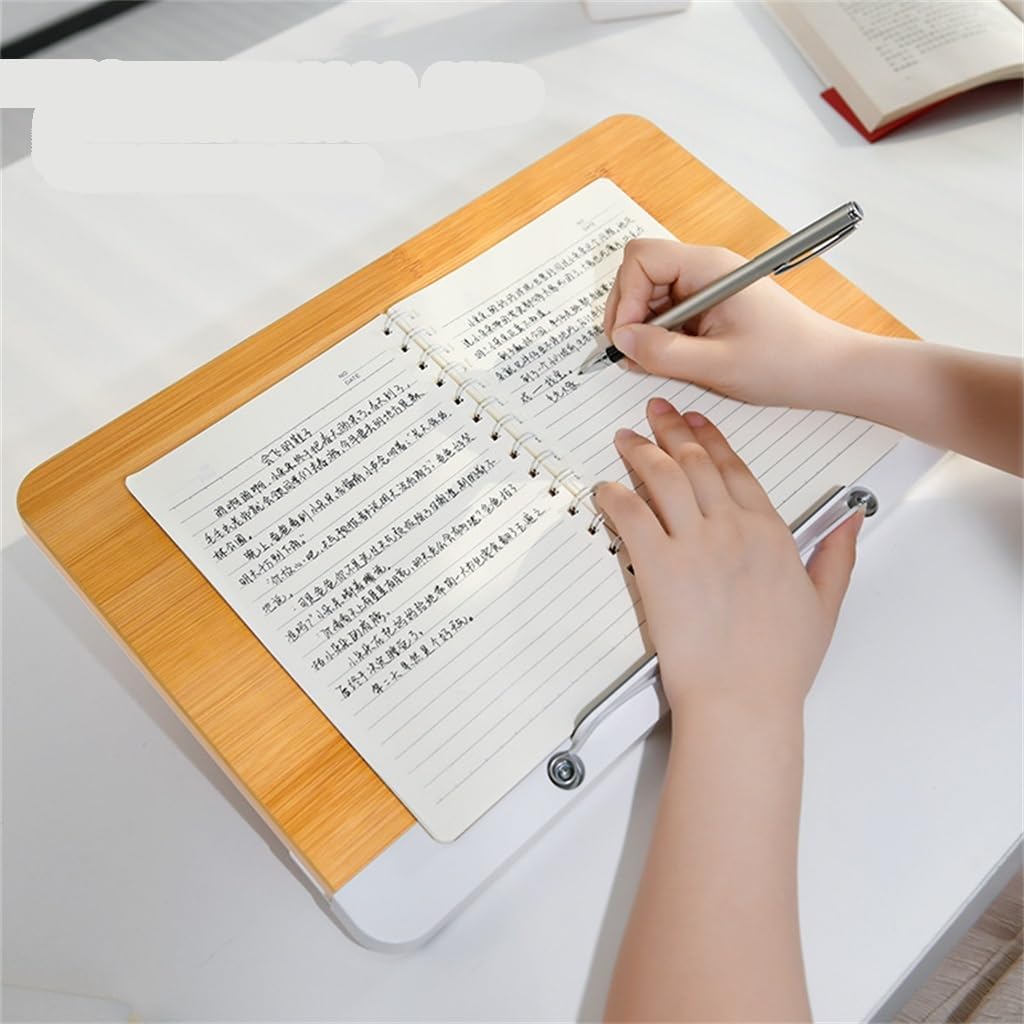 Reading Stand Multifunctional Shelf Desktop Wooden Flat Bookclip