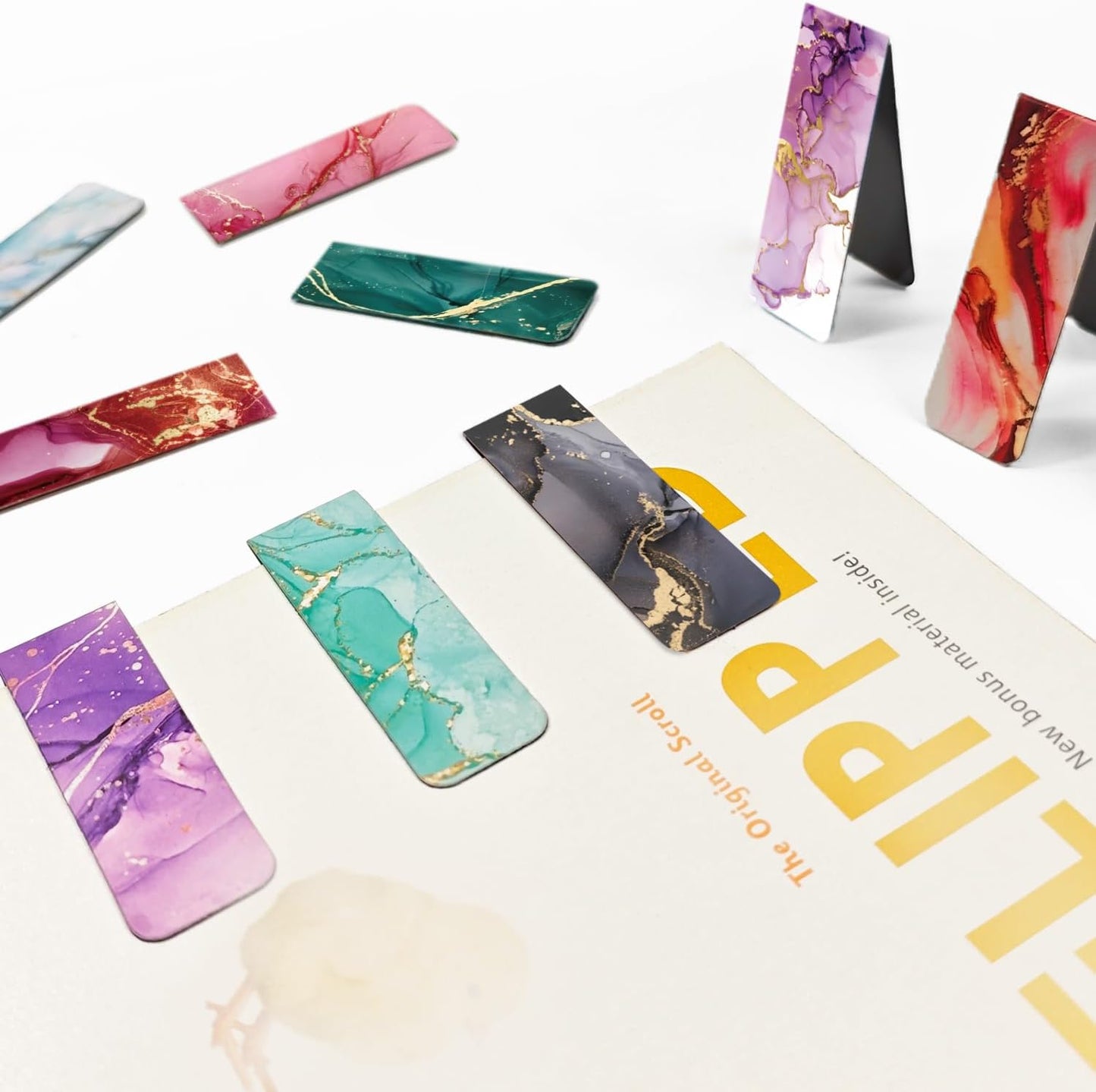15 Pieces Bookmark, Magnetic Bookmarks for Book Lovers Women Men, Bookmarks Bulk for Reading Lovers, Magnet Bookmark Clips for Teachers Students