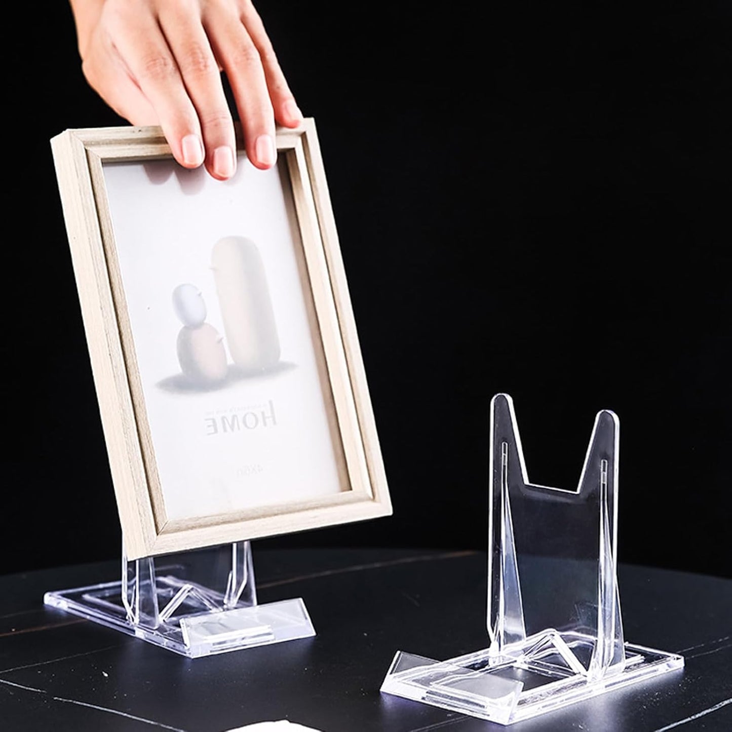 10 Pack Acrylic Book Stand, Clear Adjustable Display Holder Easel for Comic Books, Magazines, Photos, Artworks – Multi-Purpose Shelf Decor for Home Office, Cookbooks, Collectibles