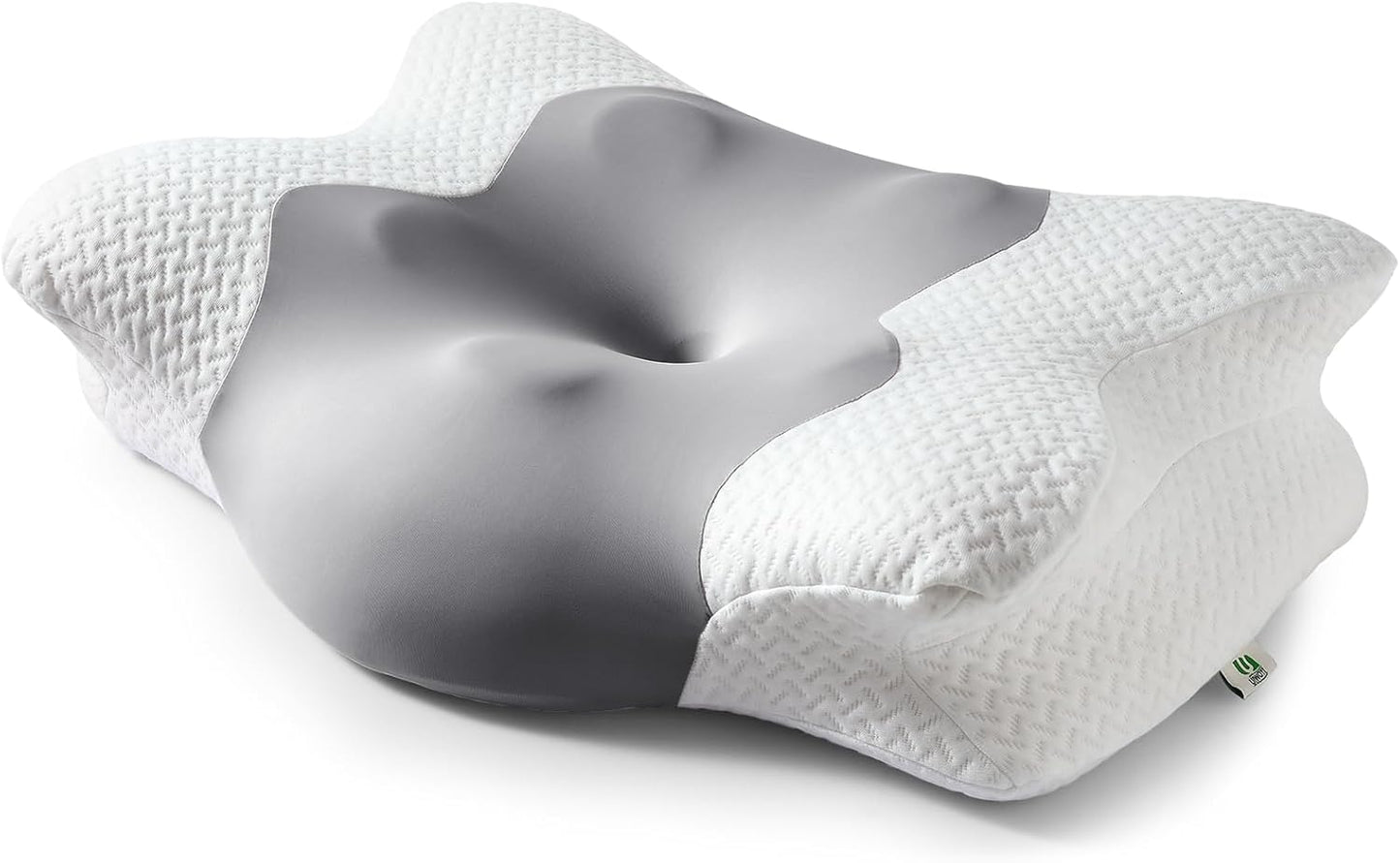 Cervical Neck Pillow for Sleeping, Adjustable Ergonomic Pillow, Contour Neck Support Side Sleeper Pillows for Adults, Memory Foam Pillow for Neck and Shoulder Pain Relief, Back,Stomach Sleeper