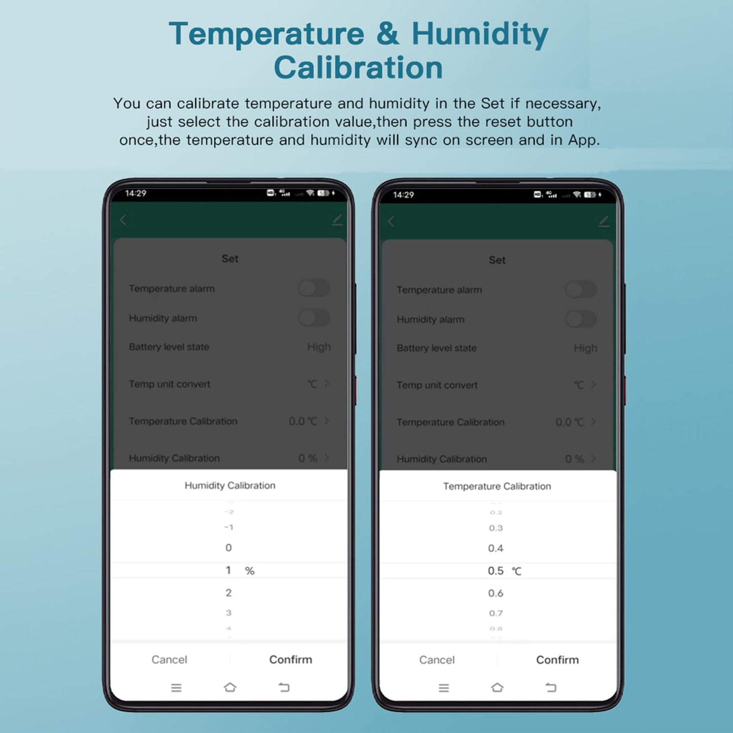 WiFi Thermometer Hygrometer: Smart Temperature Humidity Monitor with App Notification Alert, Free Data Storage Export, Accurate with Calibration, Backlight, Air Comfort Indicator, Battery Included