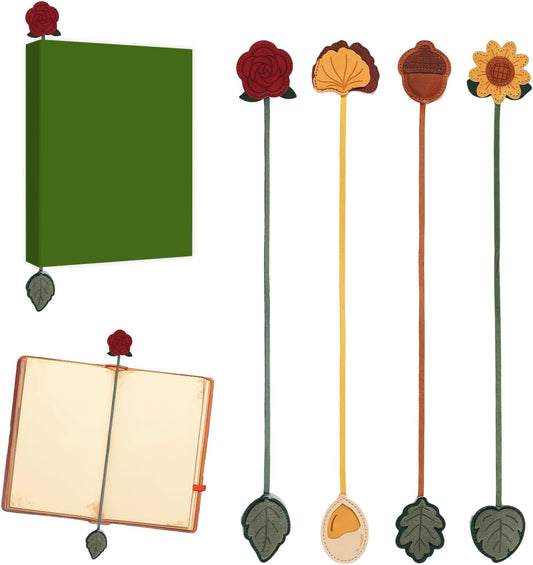 2 Pieces Vintage Leather Bookmarks for Women, Personalized PU Book Marks for Reading Women, Gift for Book Lover, Teacher, Mom