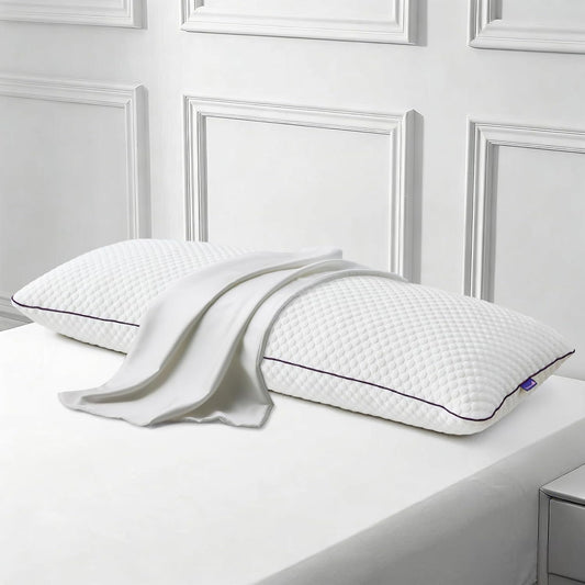 HOMELAB Cooling Adjustable Body Pillow (20x54) with Bamboo Viscose Pillowcase Bundle, Full Body Support for Side Sleepers, Back, Hip & Knee Comfort, Shredded Memory Foam & Washable Cover