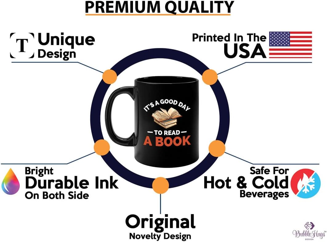 Librarian Coffee Mug 11oz Black - It's a good day to read a book - Gift For Poets Bookish People Bibliophile Librarian Book Club Reader
