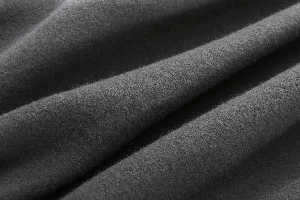Thick Warm Wool Blankets,500GSM Heavy Blanket,100% Wool Blanket Twin Size,Wool Blanket Camping,Twin Wool Blankets for The Bed,Wool Outdoor Blanket(Dark Grey,80x60In)