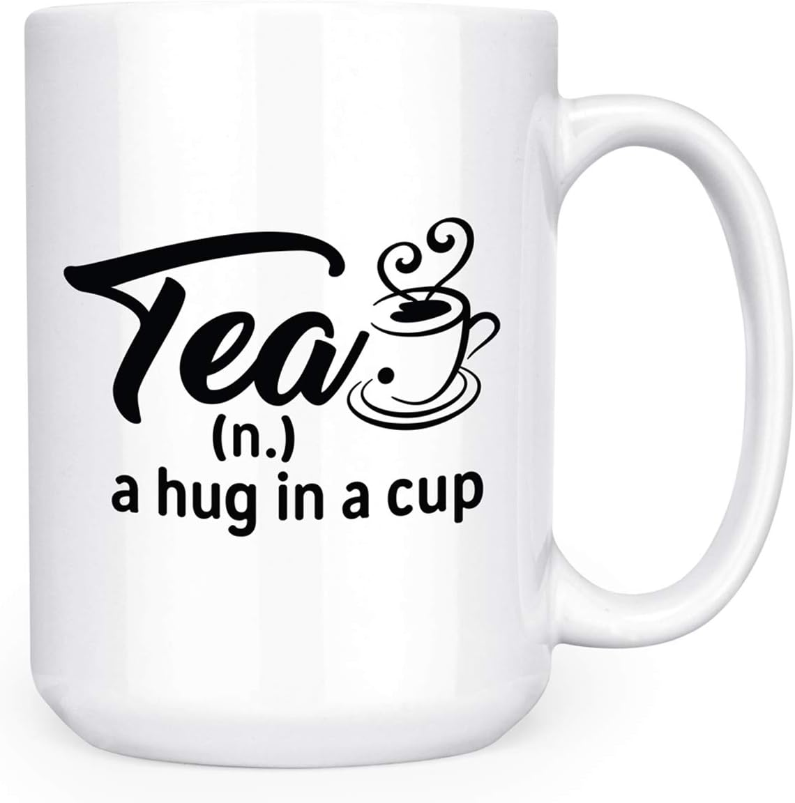 Artisan Owl Tea Lover Mug - A Hug in a Cup 15oz Ceramic Coffee Mug for Tea Drinkers, Book Lovers, Introverts, Homebodies