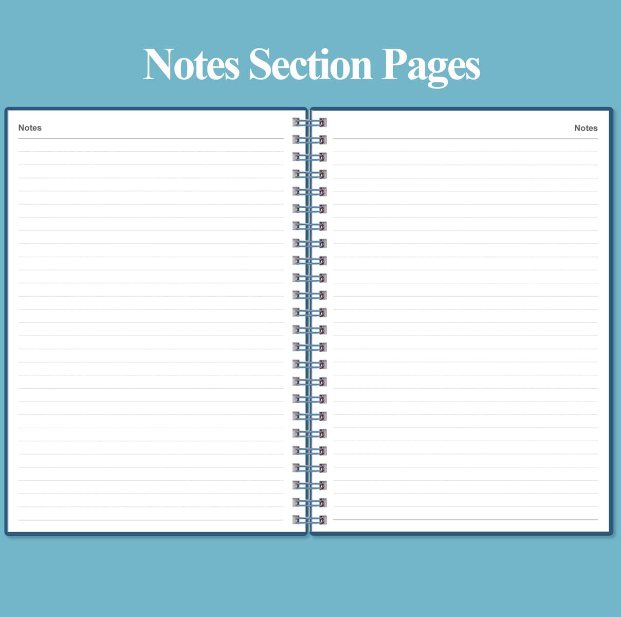 Blood Pressure Log Book - Record & Monitor Your Daily Blood Pressure, Heart Rate Readings at Home, 5.8" x 8.5", Blue