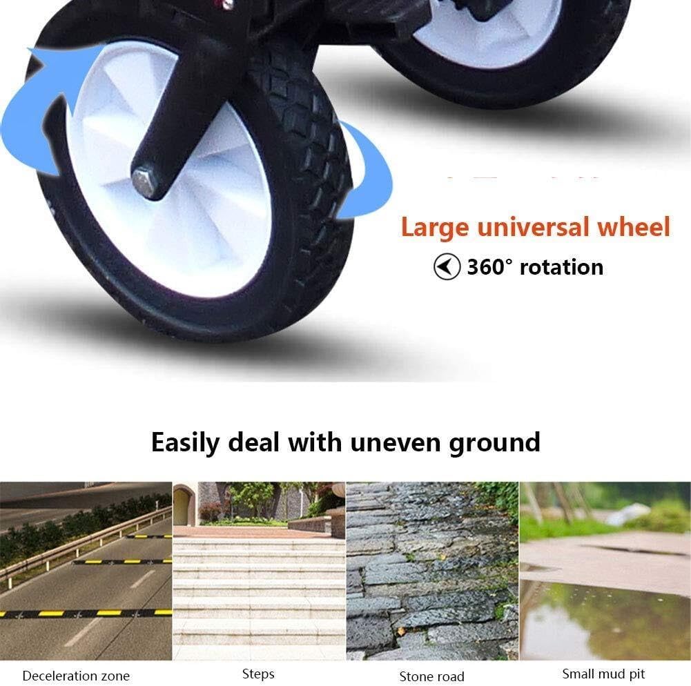 Heavy Duty Foldable Handcart with Canopy, Adjustable Handle & 360° Rotating Wheels – All Terrain Transport Trolley(Type 5)