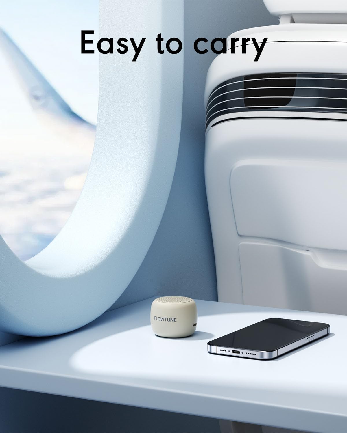 FLOWTUNE Sound Machine Flowtune White Noise Machine for Baby Adults, Mini Portable Sound Machine for Travel, 6H Timer, 18 Soothing Sleep Sounds Gift (Putty)
