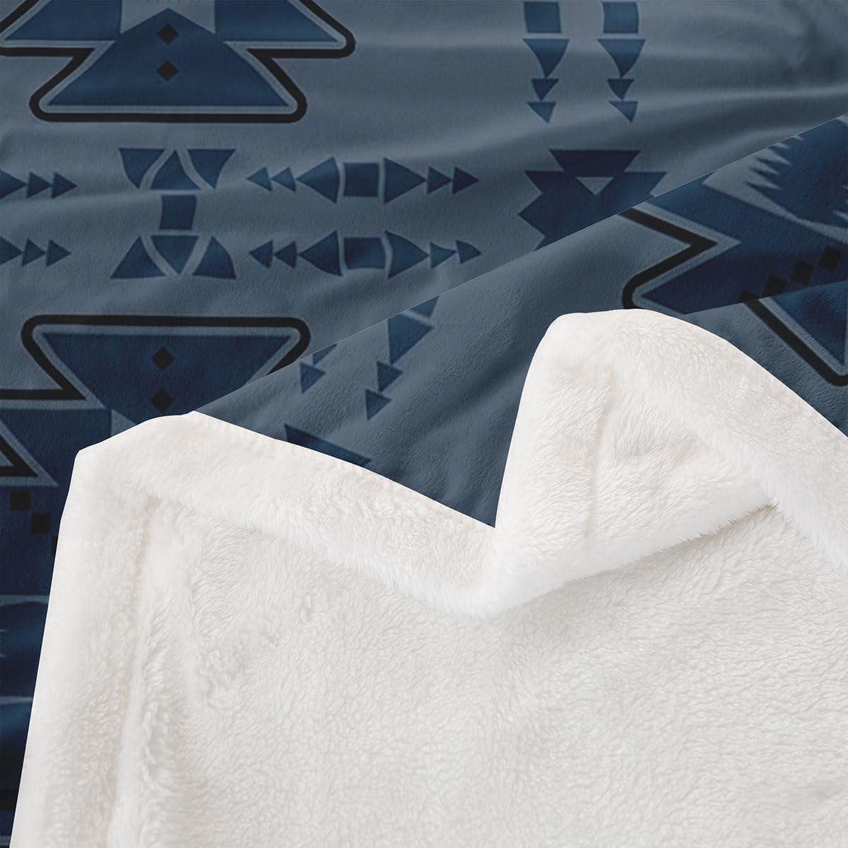 Feelyou Western Sherpa Throw Blanket for Couch Boho Southwestern Rustic Farmhouse Style Super Soft Cozy Fleece Aztec Blanket for Winter, Plush Throw Geometric Block Pattern Baby 30"x40" All Season