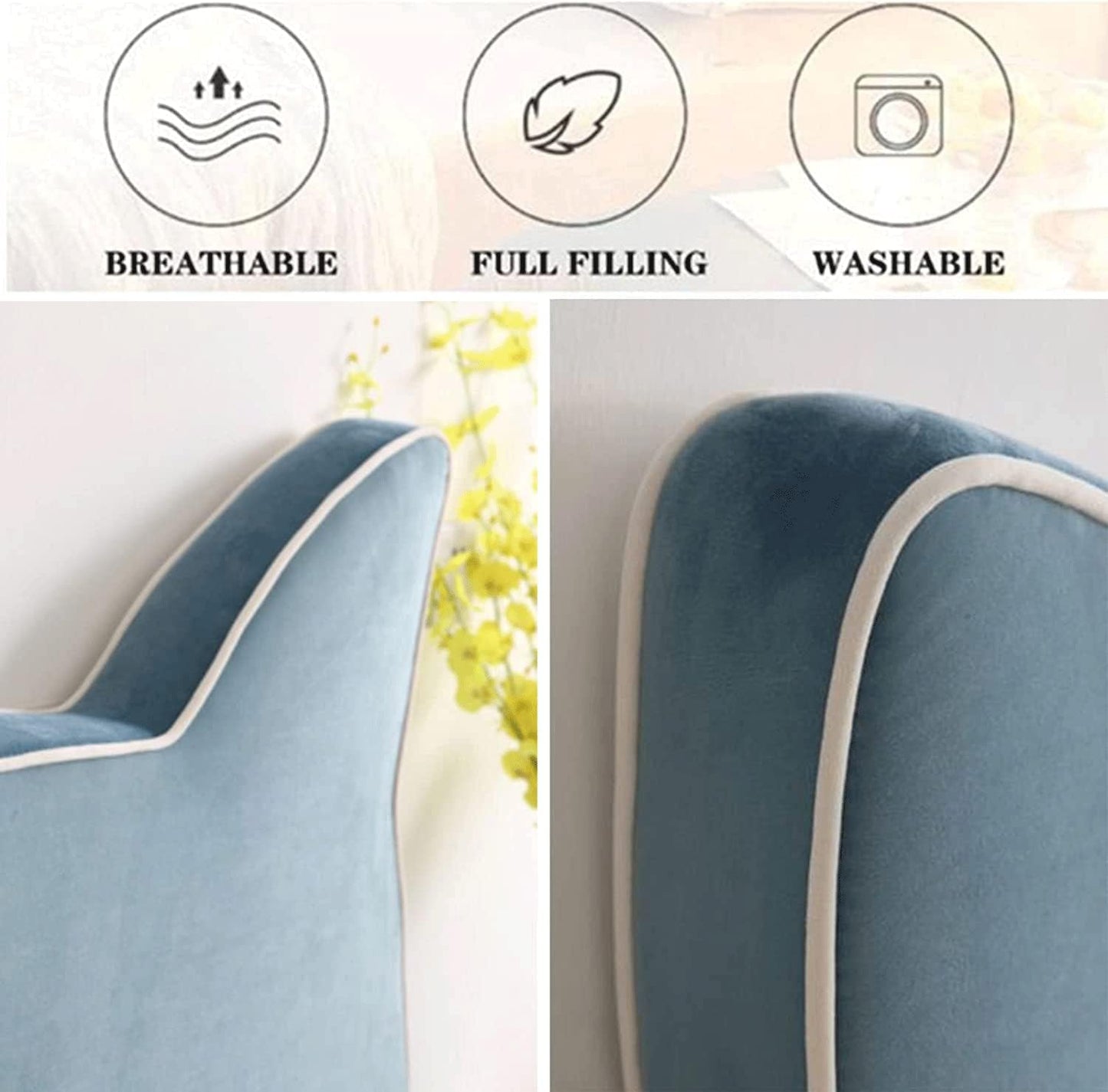 Lumbar Support Backrest Pillow for Bed, Headboard Cushion for Relaxation and Comfort, Soft Back Support Pillow for Ultimate Rest and Ergonomic Design