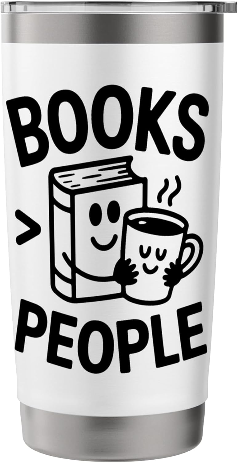 Books Greater Than People Mug Motto Stainless Steel Insulated Tumbler
