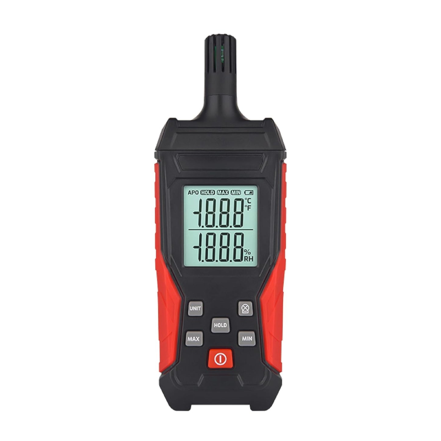 HFS(R) Temperature & Humidity Meter Detector Digital Hygrometer Handheld Industrial Home Indoor - Ambient, Relative Humidity, LCD Backlight, Min/Max Hold