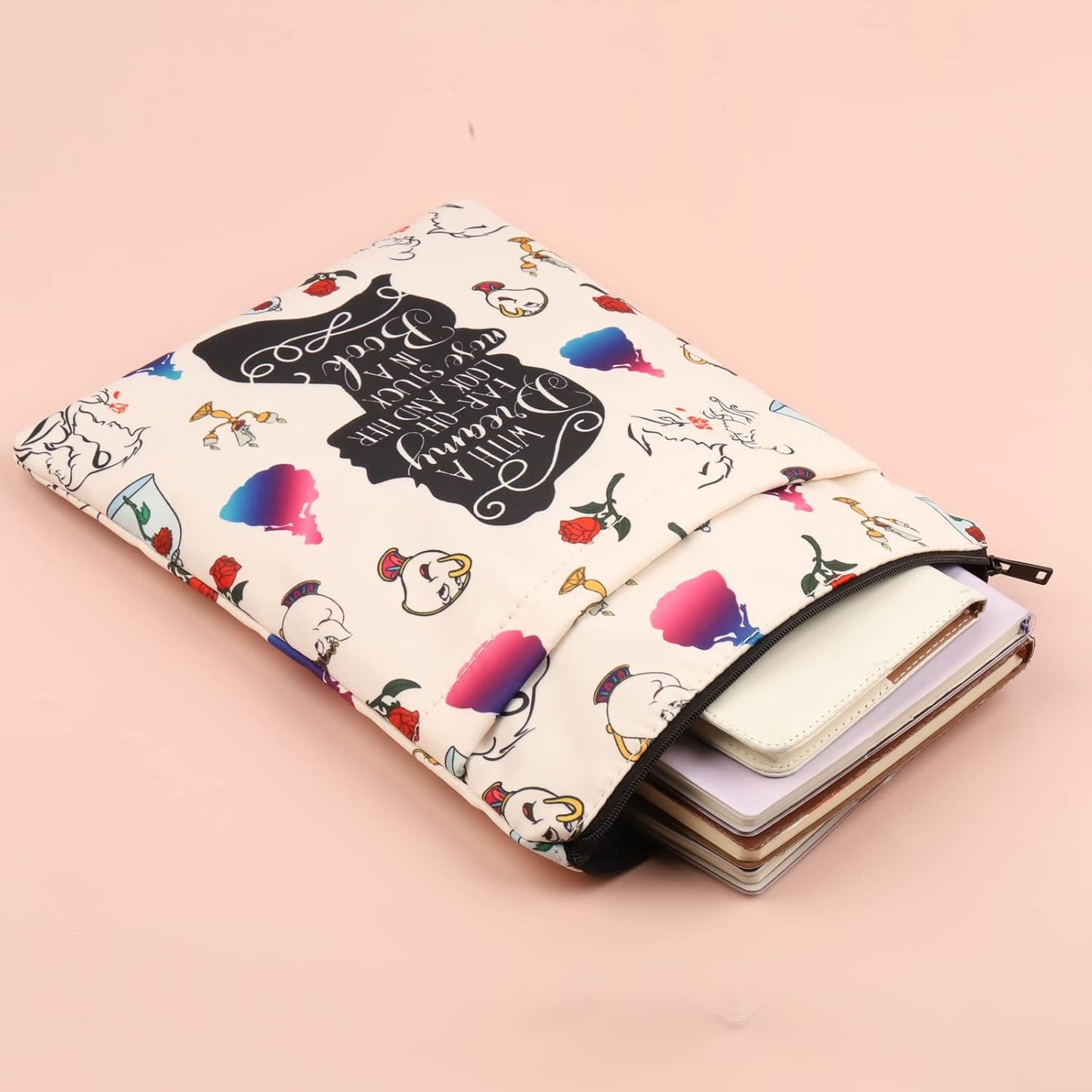 Beauty Inspired Book Sleeve Belle Princess Gifts Fairytale Lover Gift A Tale as Old as Time Gift Belle Fans Book Cover (Princess Dreamy BS)
