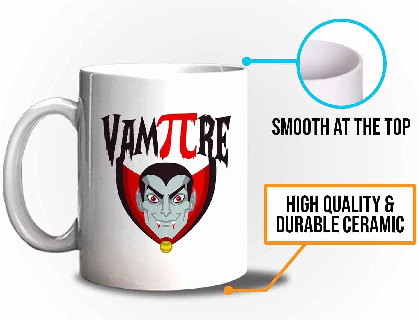 Bubble Hugs Math VamPIre Mug White 11 Oz - Funny Reading Book Lovers Literary librarian Halloween Reader - Hellowin, October, Costume, Cospla Horror, Ancient, Festival, Holida Decoration Ideas,