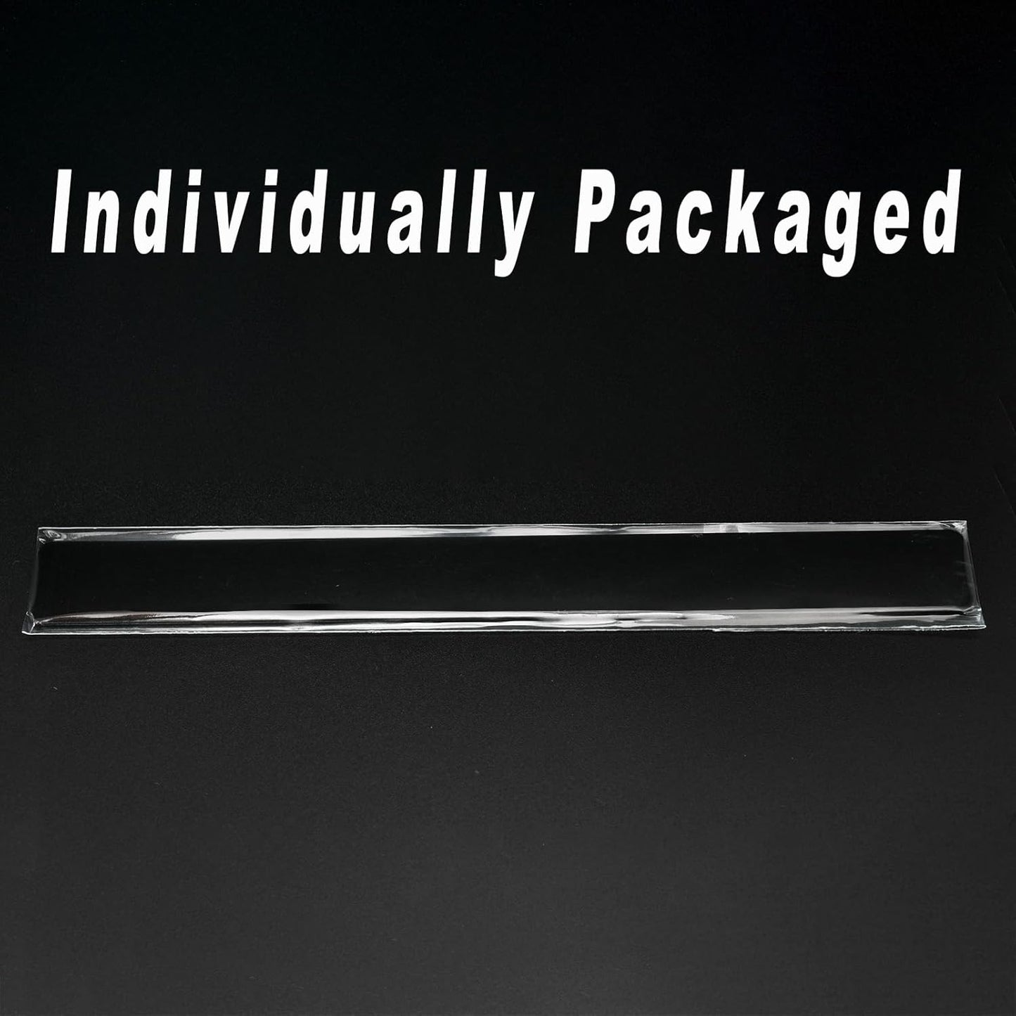 ABBECIAO Anodized Aluminum Bracelet Blanks, 3/4" x 6" x 0.05" Thick Metal Bookmark Blanks for Stamping and Laser Engraving, (Pack of 12) Black