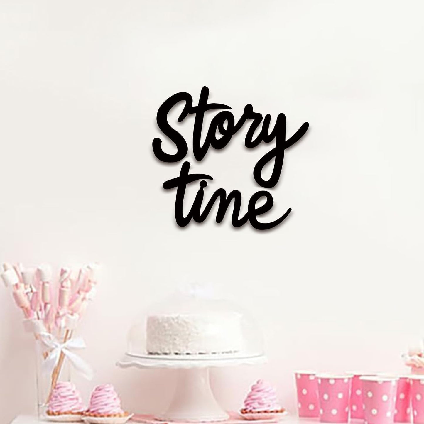 Wooden Storytime Sign for Backdrop, Wooden Letters Reading Corner, Boho Nursery Decor Quotes Kids Reading Nook Wall Art for Kids' Nursery & Playroom