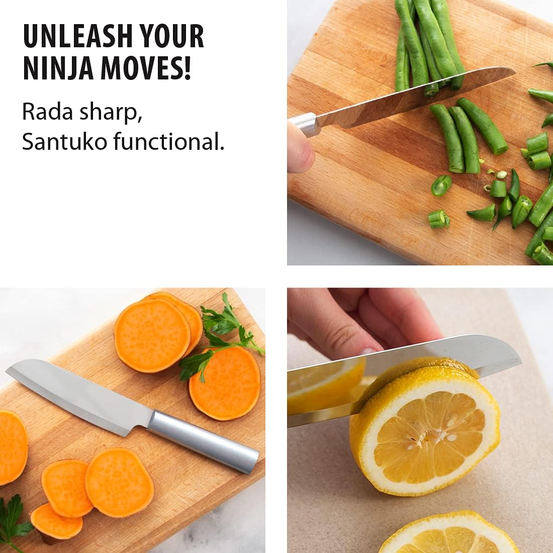 Rada Cutlery Cook’s Utility Knife (R140), 4.75" Stainless Steel Blade, Silver Handle