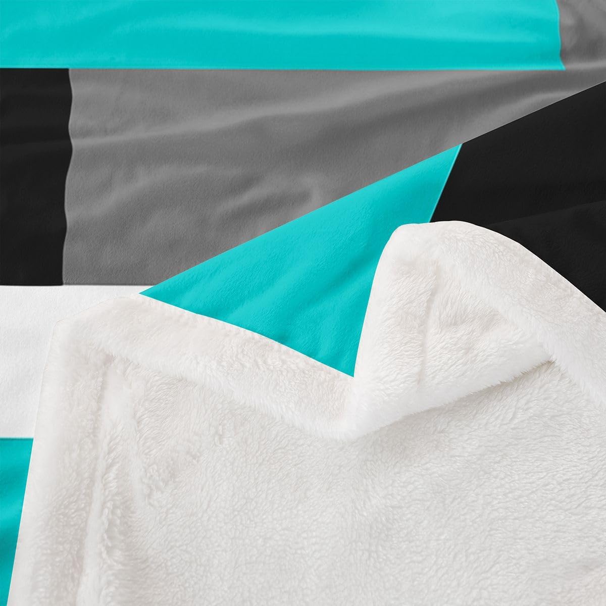 Feelyou Abstract Sherpa Throw Blanket for Couch Boho Modern Aesthetic Super Soft Cozy Fleece Minimalist Blanket for Winter, Plush Throw Neutral Art Throw 50"x60" Geometric All Season