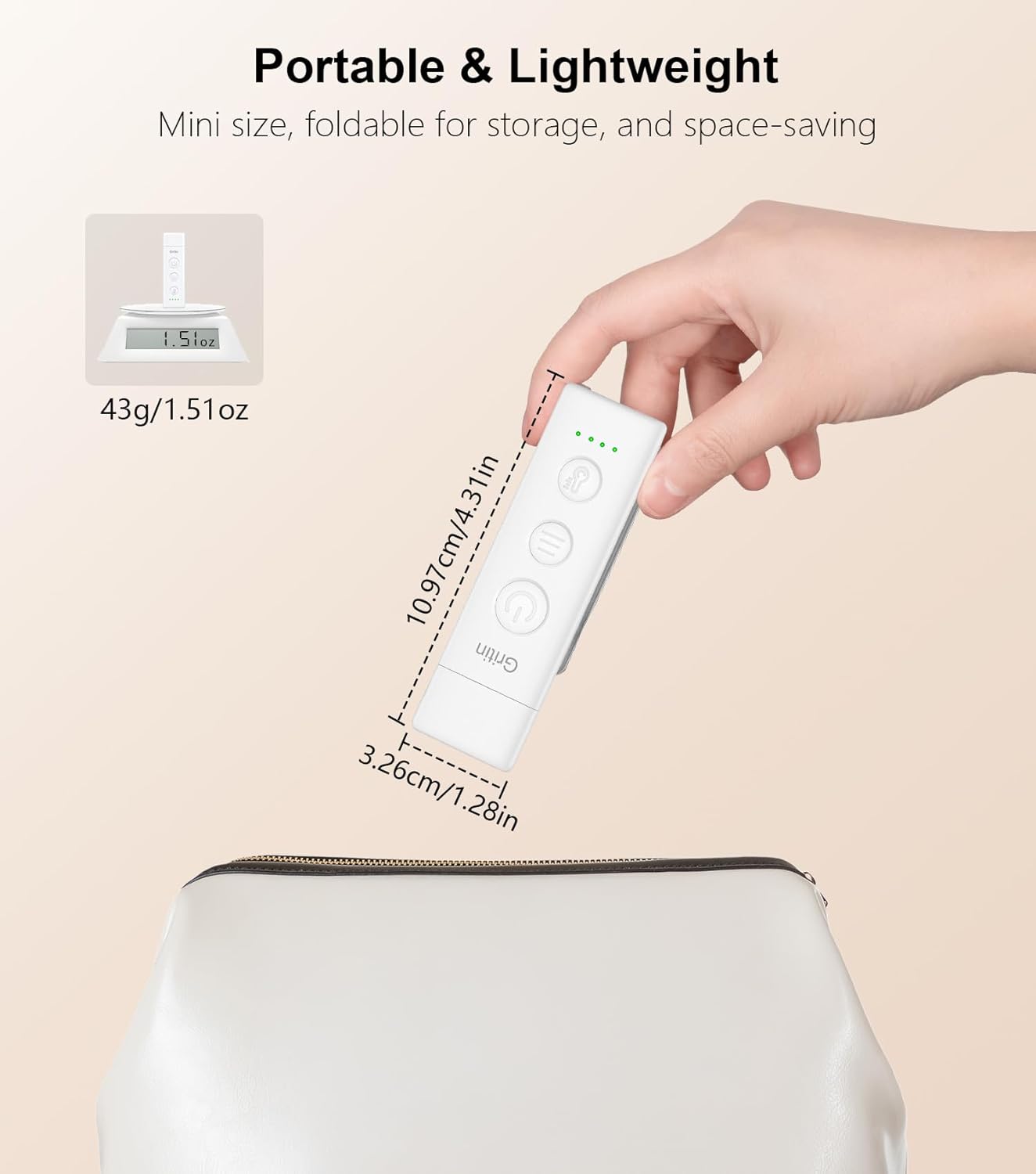 Gritin Book Light Rechargeable, Eye Caring 3-Color & 5-Brightness Clip on LED Reading Light for Books in Bed- Stepless Dimming, Long Lasting, Compact Size Flexible Book Lamp for Bookworms