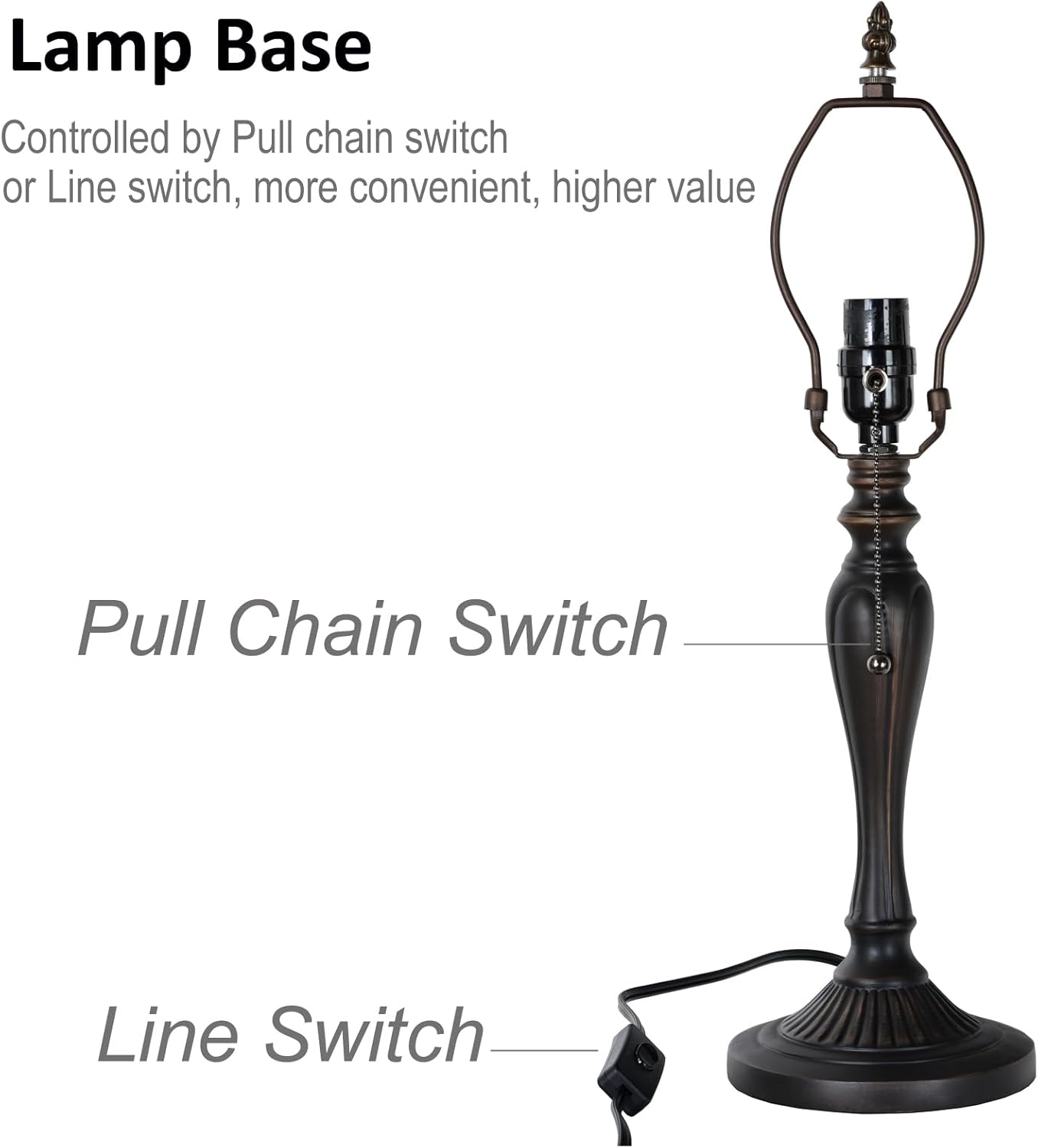 TL0004 Tiffany Table Lamp Stained Glass Bedside Lamp Daffodfil Flowers Design Reading Desk Light 12X21.5 Inches for Bedroom Living Room Home Office, lED Bulb Included