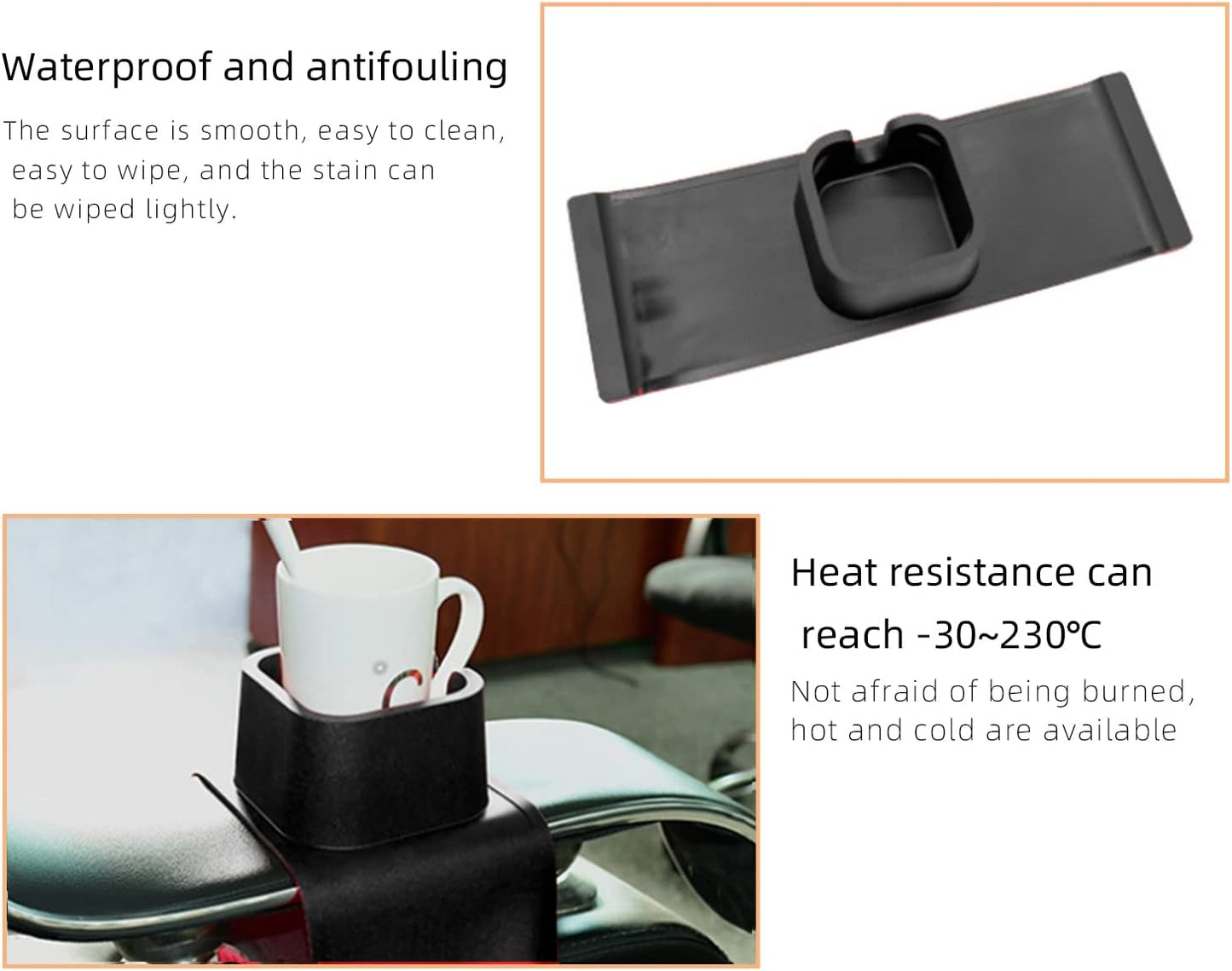 vodvob Couch Cup Holder, Anti-Spill Sofa Cup Holder Silicone Couch Coaster, Suitable for Sofa Recliner Armchairs, Gifts for Mom, Dad, Husband, Grandma, Grandpa, Black