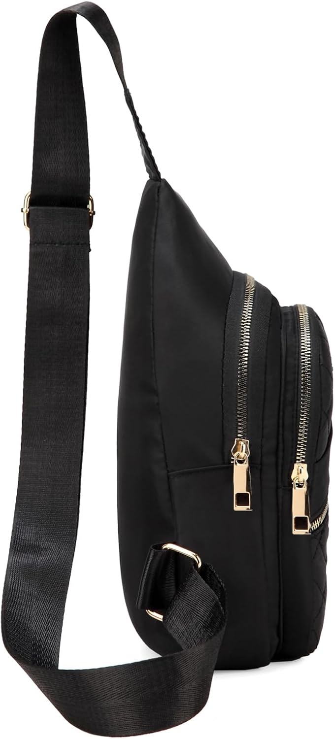 Small Sling Backpack for Women, Chest Bag Daypack Crossbody for Travel Sport Running Hiking Black