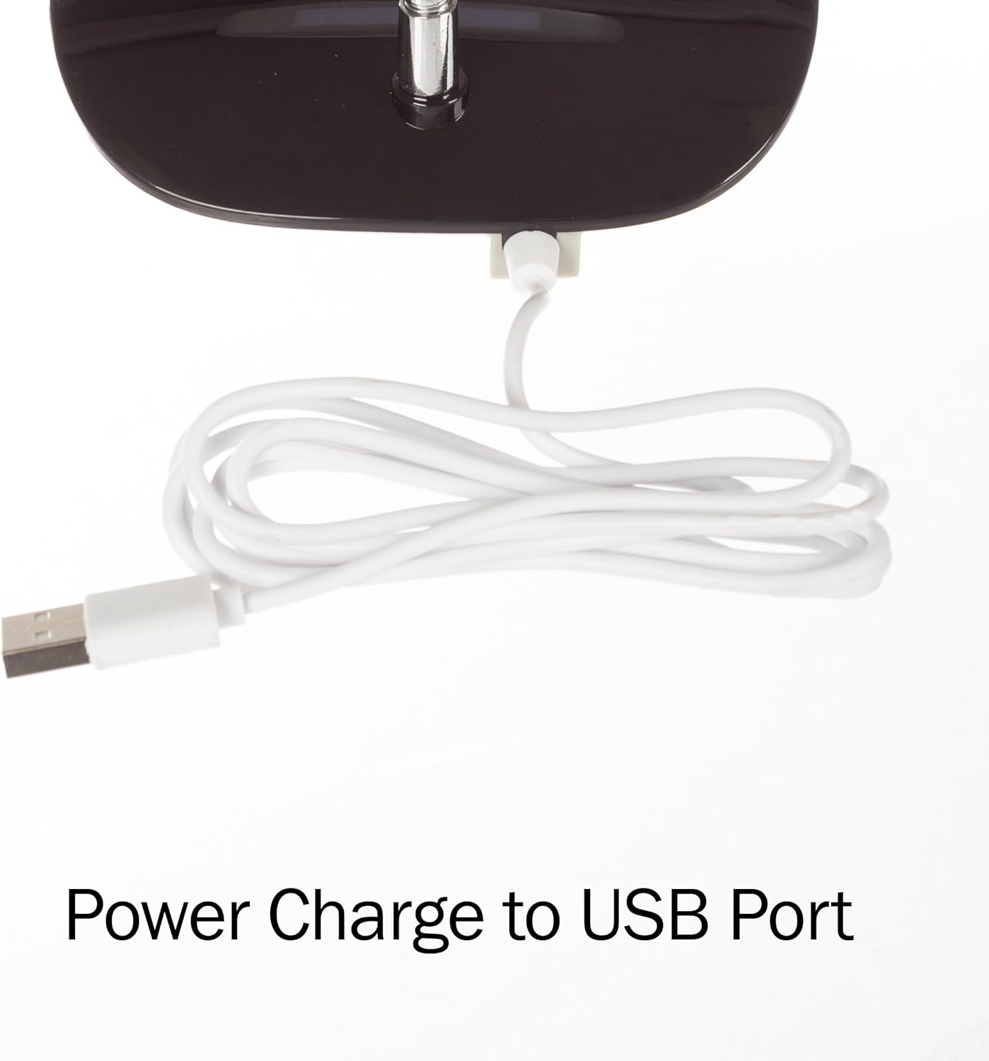 Lavish Home LED Desk Lamp – Contemporary Touch Activated Reading Lamp with Adjustable Gooseneck, 3 Brightness Levels, and USB Power Cord by Northwest (Black)