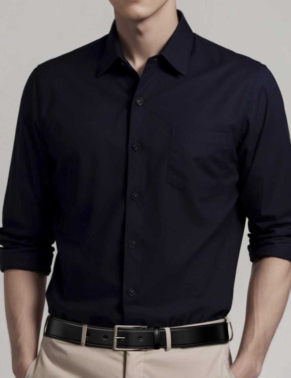 Mens Dress Belt,Mens Leather Belts for Jeans, Belt 1.38" Width