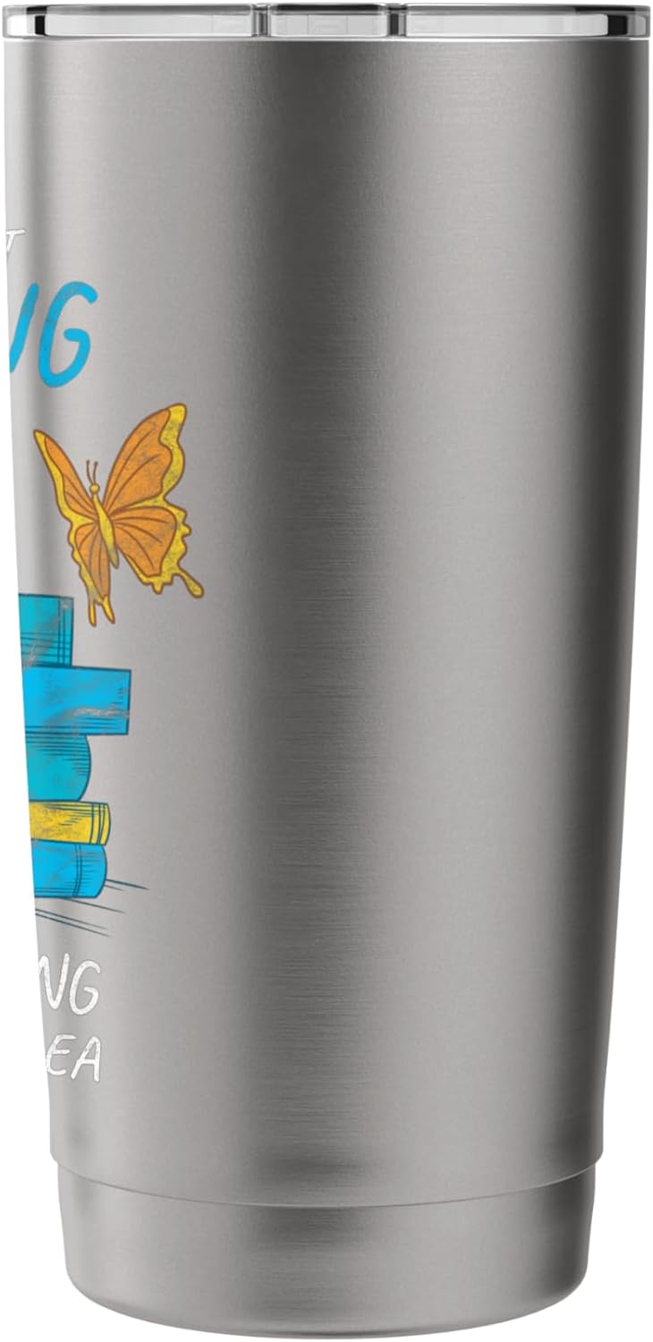 Vintage Retro A Day Without Reading Is Like I Have No Idea Stainless Steel Insulated Tumbler