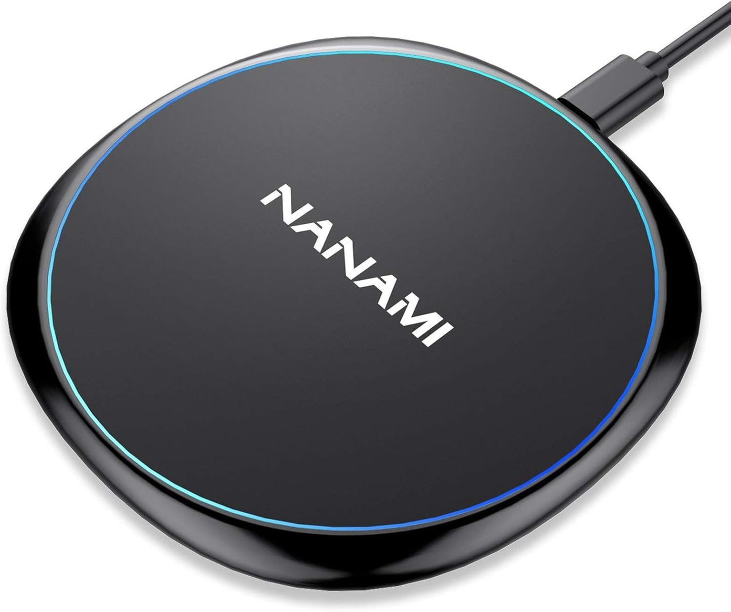 NANAMI 10W Max Wireless Charger Pad, Fast Charging Compatible with iPhone 17/16/15/14/13/12/11/SE Series, Samsung Galaxy S26/S25/S24/S23/S22/S21/S20, AirPods 2/3 - Adapter Required (Sold Separately)