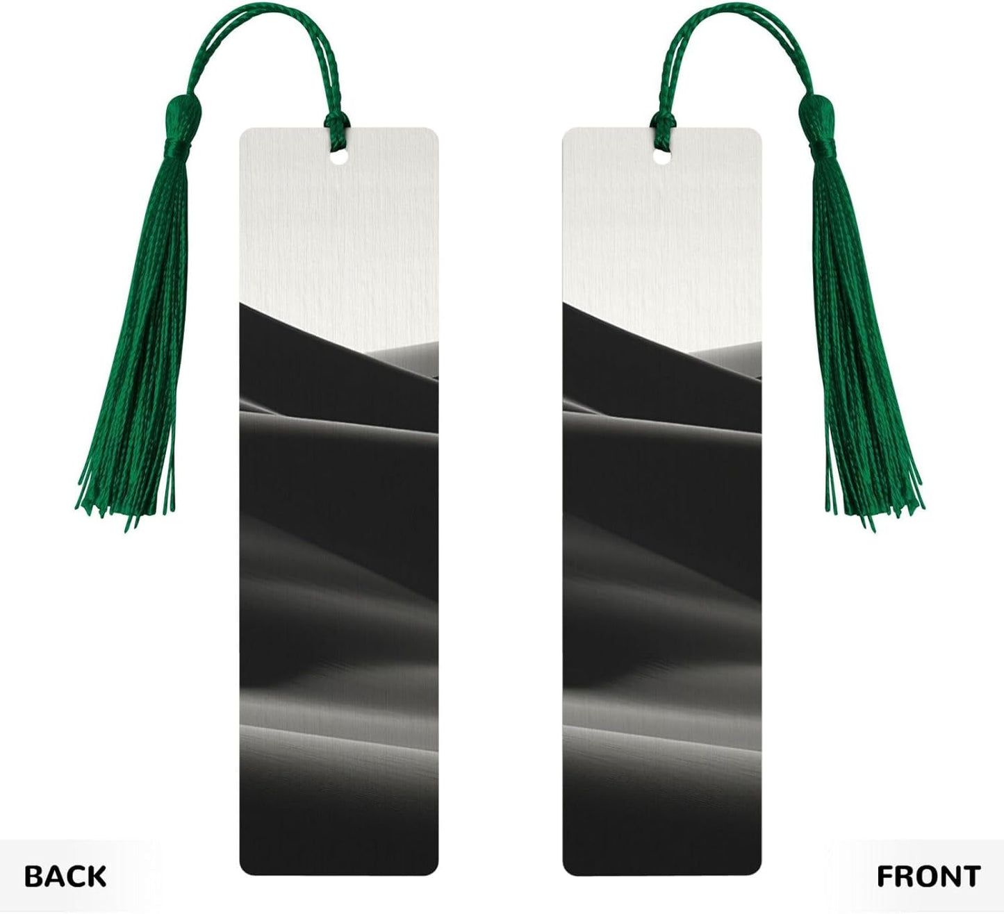 Sand Black Bookmarks Gifts for Women Men, Wooden Bookmarks for Book Lovers, Vintage Book Marks Ornaments with Tassel, Unique Personalized Reading Page Markers Dark Green
