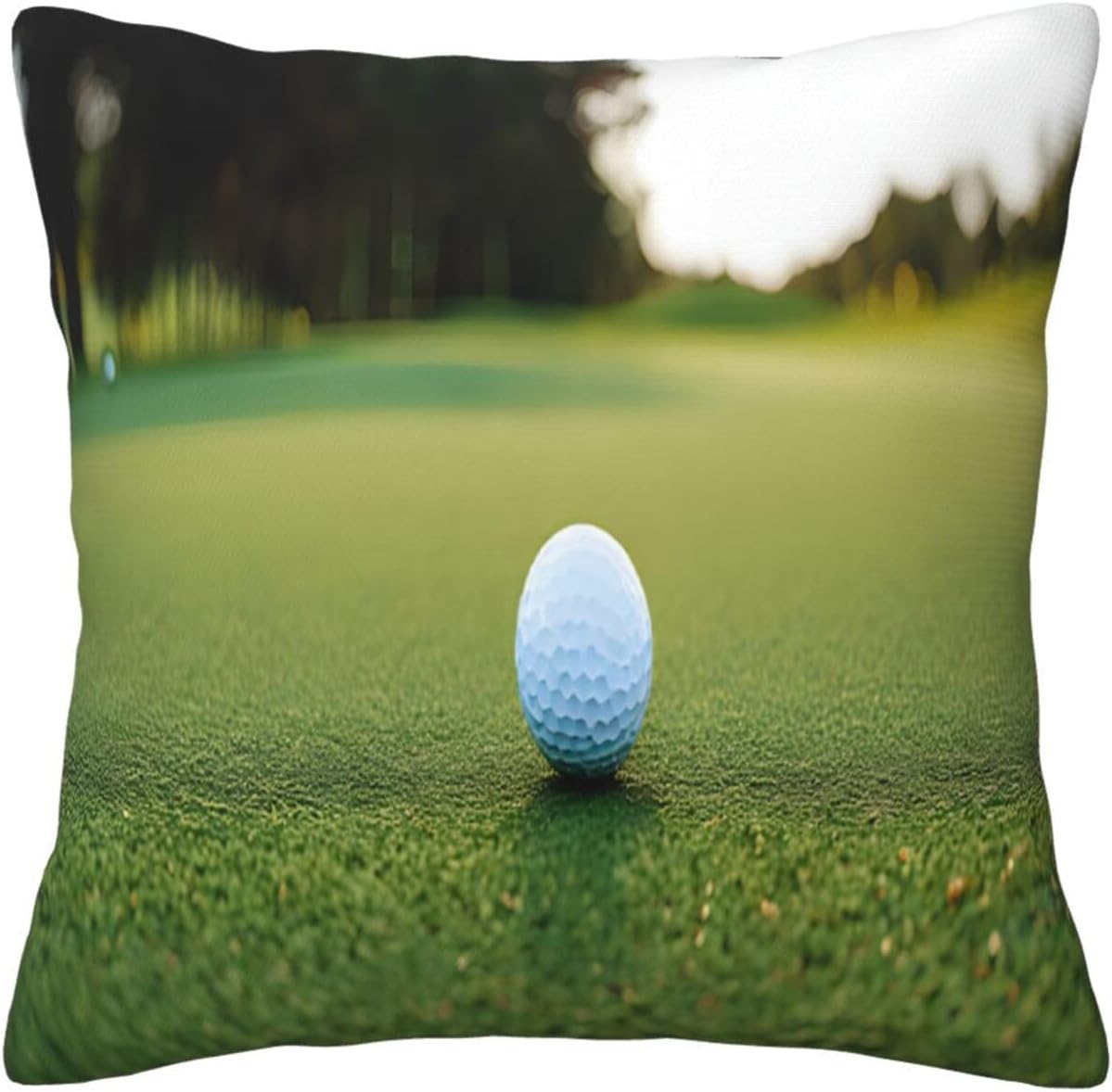 All-Season Square Pillow Covers 18"X18", Golf, Decorative Throw Pillow Covers for Sofa Bed Couch, Hidden Zipper Cushion Cover, Square Lumbar & Accent Pillowcases for Home Decor